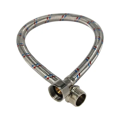 Гибкая подводка для воды ELKA (оплетка нерж.сталь)1/2", вр/нр, 350см EL.LK.102.33.0350