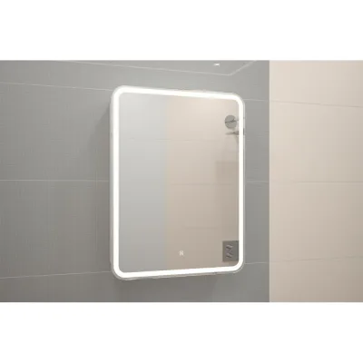 Зеркало-шкаф с подсветкой Art&amp;Max PLATINO AM-Pla-600-800-1D-R-DS-F