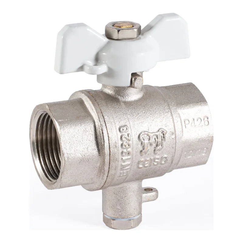 Шаровой кран PROFACTOR PF STANDARD с отводом М10 под датчик температуры, в/в 3/4 дюйма PF FBV 301M10