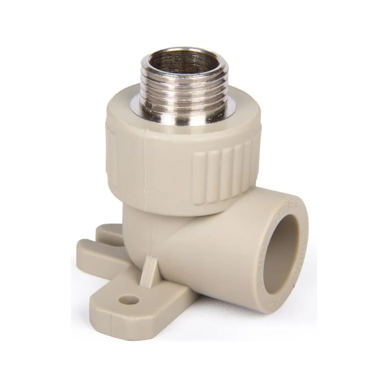 Угольник LAMMIN ppr с креплением нр 20x1/2" 80/20 серый Lm31054020015G