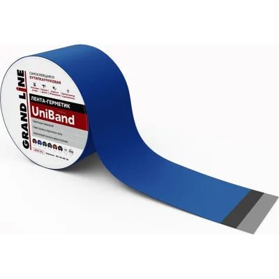 Герметизирующая лента Grand Line Uniband самоклеящаяся, ral 5005, синяя, 3 м, 15 см 609129