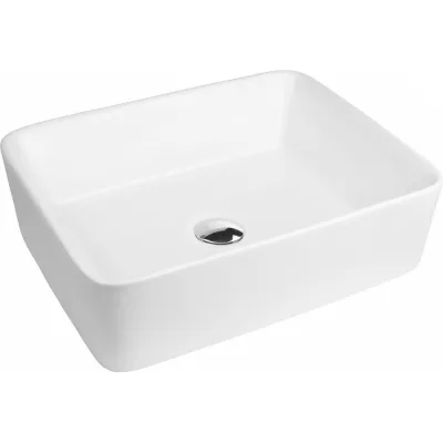 Прямоугольная накладная раковина Bauedge BAU Hotel 48x37, белая BH1002