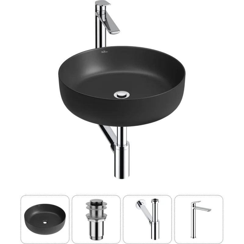 Набор Wellsee 4 в 1 Belle Spa 3.0 накладная раковина 44x44 см 20212655R