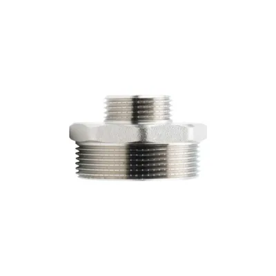 Ниппель переходной ALATO НР-НР 2"x1", латунь никелированная, 0104-5025