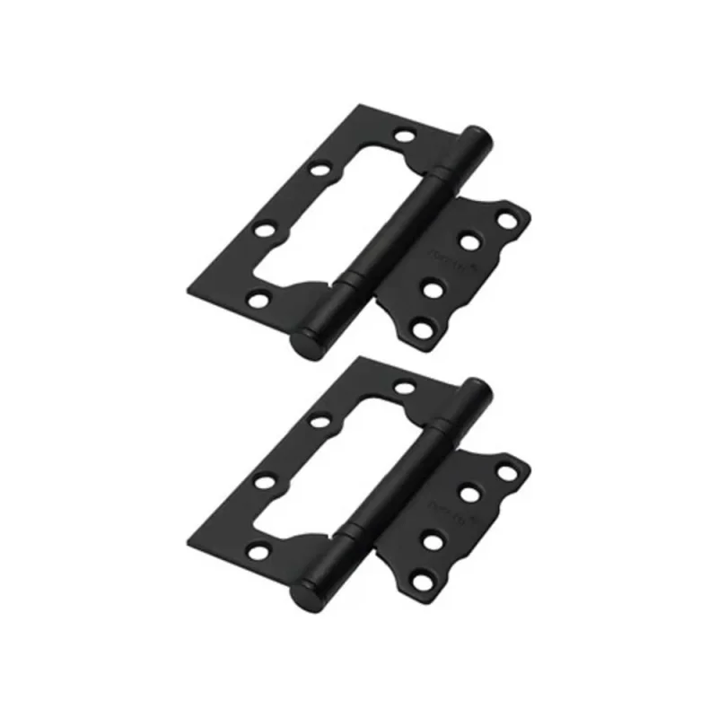 Комплект Rucetti RFH-100*75*2,5 BL TEC, петля стальная без врезки, черный, 2шт 9016041