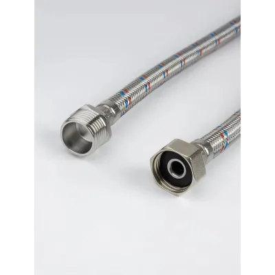 Гибкая подводка IDDIS, F1/2×M1/2, SS304, латунь, 0.6 м 926BBS06ZP