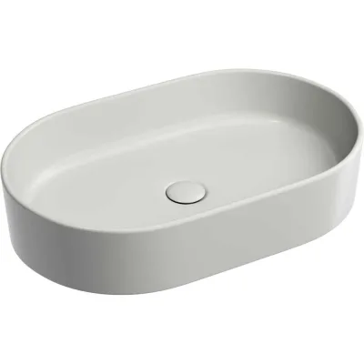 Умывальник-чаша накладная Ceramicanova Element овальная, цвет серый матовый, 608х385х122 мм CN6048MSG
