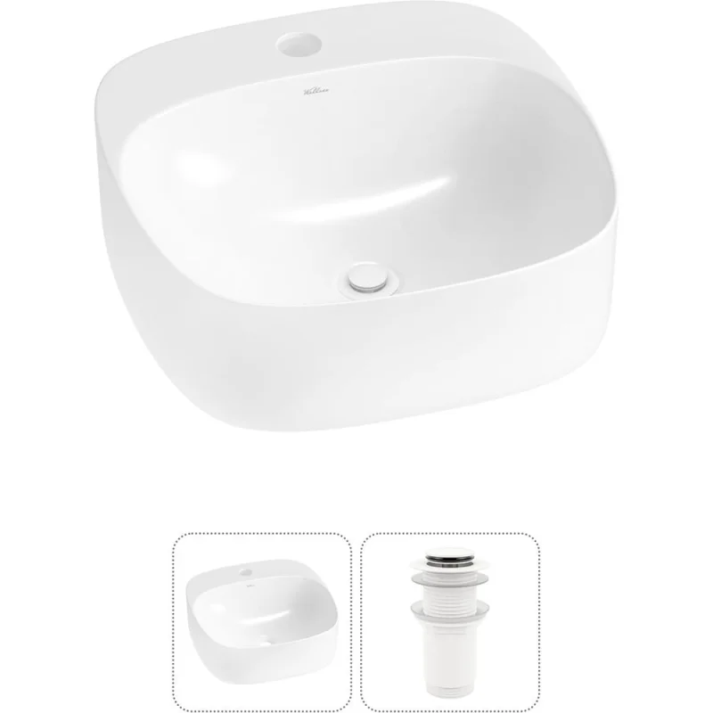 Набор Wellsee 2 в 1 Ideal накладная раковина 42x42 см 20214082R
