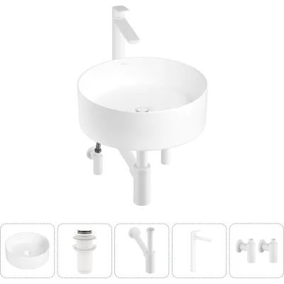 Набор Wellsee 5 в 1 Belle Spa накладная раковина 38x38 см 20212156R