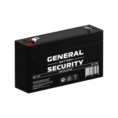 Аккумулятор для ИБП GENERAL SECURITY GSL1.3-6 6В, 1,3 Ач УТ-00001386