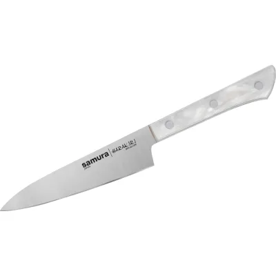 Кухонный универсальный нож Samura HARAKIRI 120 мм, коррозийно-стойкая сталь, белый акрил SHR-0021AW/K
