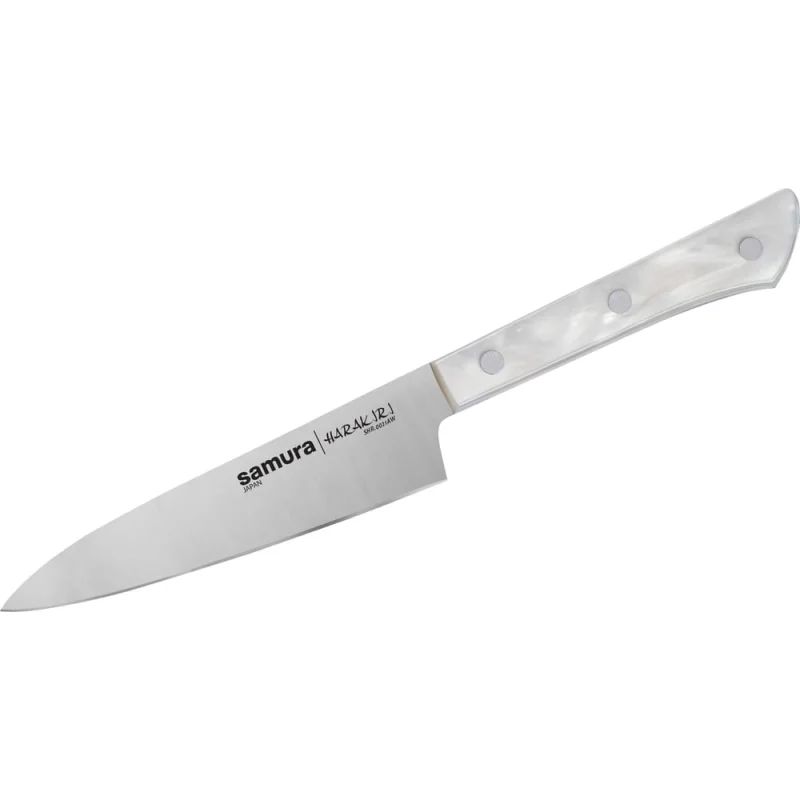 Кухонный универсальный нож Samura HARAKIRI 120 мм, коррозийно-стойкая сталь, белый акрил SHR-0021AW/K