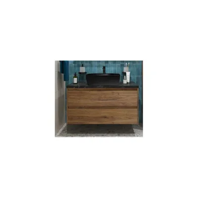 Подвесная тумба со столешницей и накладной раковиной BelBagno KRAFT 100 KRAFT100RT-KEPMNO-1302-H301-SET