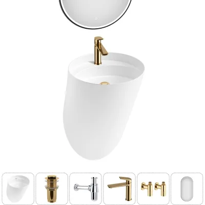 Набор Wellsee 6 в 1 M1 Limited Edition подвесная раковина 45x45 см 20218767R