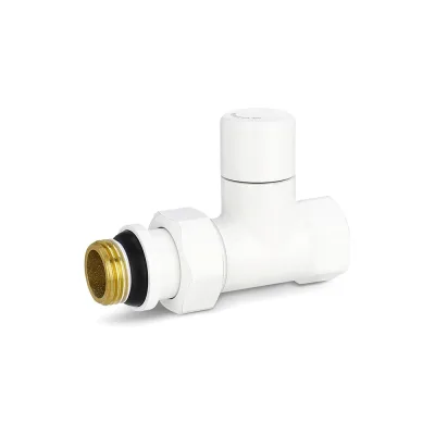 Запорный радиаторный клапан Varmega 1/2 прямой, белый, VMDV04-110404