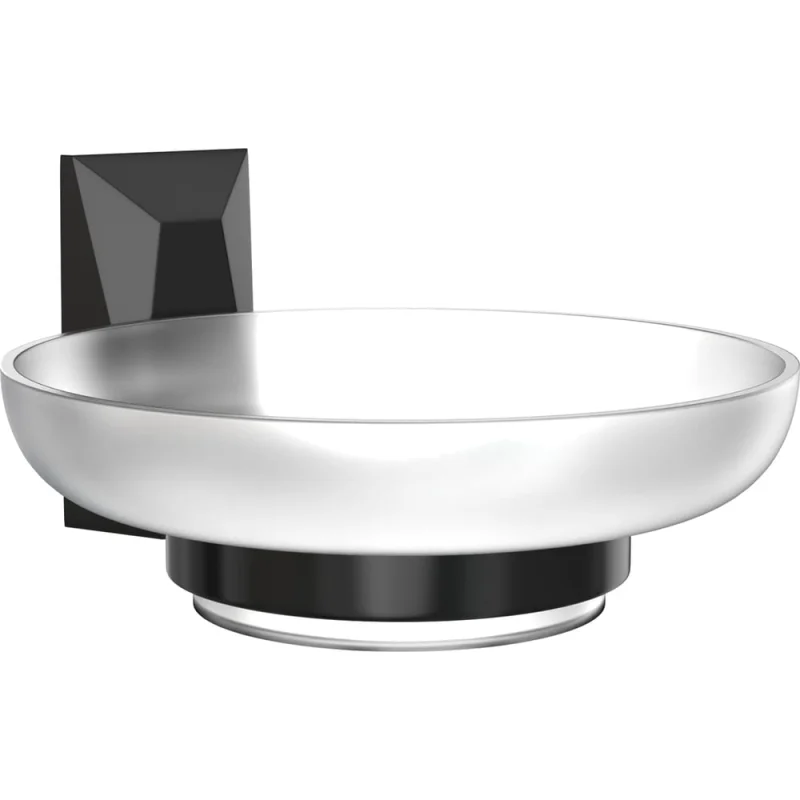 Настенная мыльница для ванной Kleber ICE Black KLE-ICE036BL
