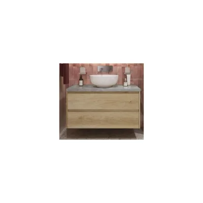 Подвесная тумба со столешницей и накладной раковиной BelBagno KRAFT 80 KRAFT80RNN-KEPMGL-1077-SET