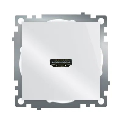 Механизм розетки HDMI STEKKER 2.1, Type A, GLS00-7118-01, серия Катрин, белый, 50058