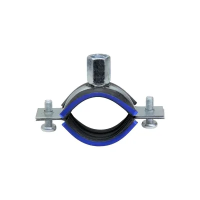 Хомут трубный STALMAX LCP-NC 2 (57-63) М8/М10 с виброгасителем и комбинированной гайкой (арт. 10652) оц. сталь (уп. 100 шт) 10652-023