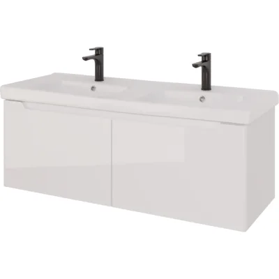 Подвесная тумба с раковиной Dreja w, 125 см, 2 ящика, белый глянец - 99.9400-641938 99.9400K