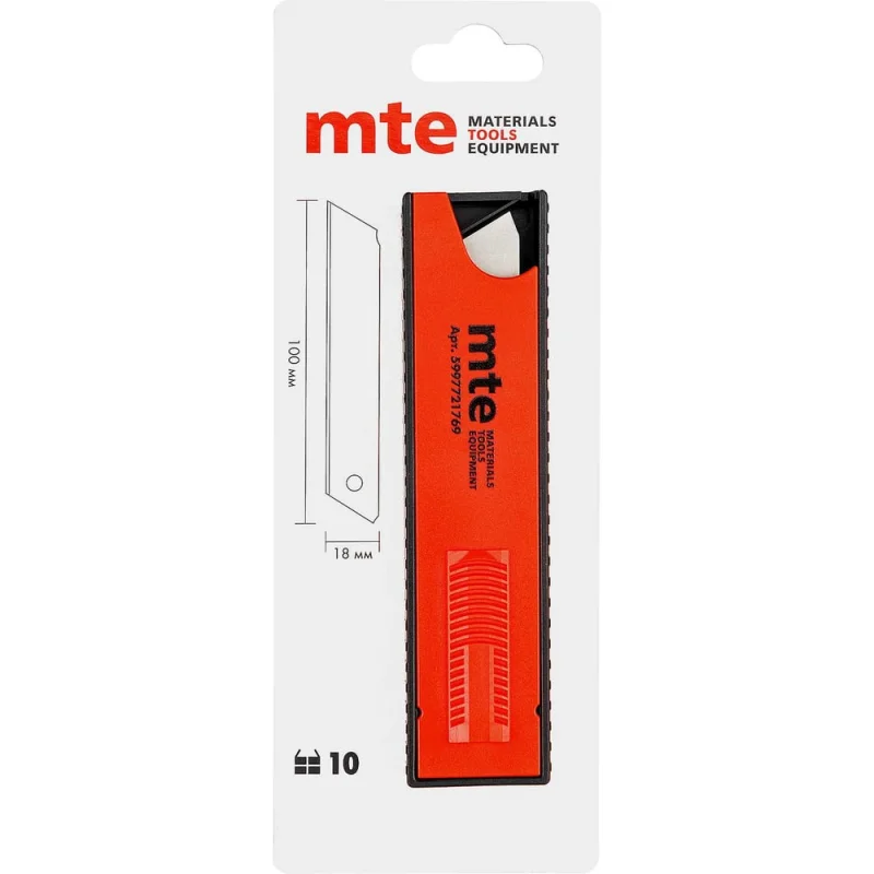 Несегментированное, неломкое лезвие для ножа MTE 18 мм, 5997721769