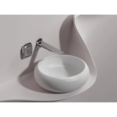 Умывальник чаша накладная Ceramicanova Element круглая, белый матовый, 360х360х120 мм CN6050MW