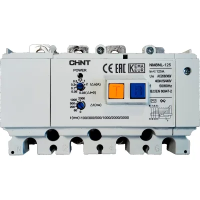 Дифференциальный модуль CHINT NM8NL-125 4P RCD1 449980