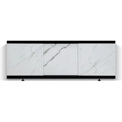 Экран под ванну Alavann МДФ Alt Black 1,5 Белый мрамор ALV1201005