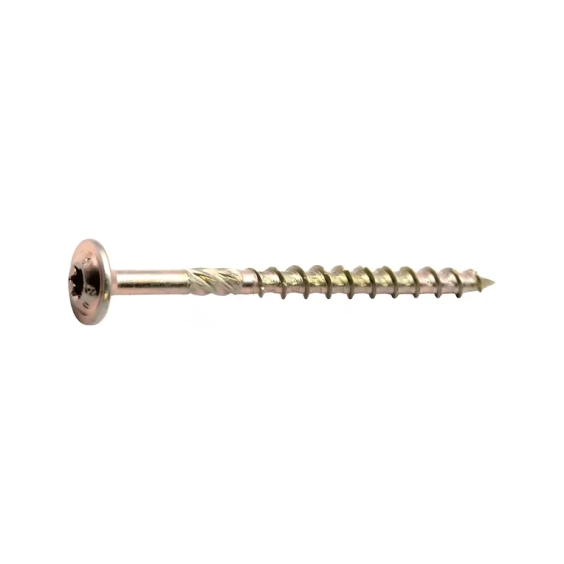Саморез конструкционный STALMAX LSC-W 8,0х100 c прессшайбой и шлицем TORX (арт. 11999) желтый цинк (уп. 50 шт) 11999-023