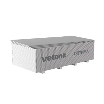Гипсокартон Vetonit (Gyproc) Оптима Лонг 3000х1200х12,5 мм
