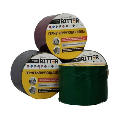 Герметизирующая лента RITTER 100 мм, 10 м, зеленый RAL 6005 100-10-RAL6005