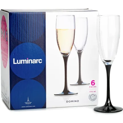Набор фужеров для шампанского LUMINARC ДОМИНО 170 мл, 6 шт. H8167