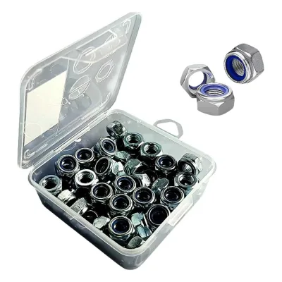 Гайка стопорная 23 Болта М10 ОЦ DIN985 в органайзере, 50 шт. А1С000100030507орг-ф50