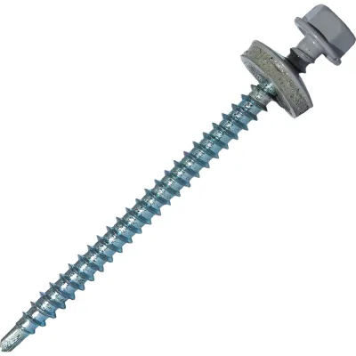 Саморез кровельный по дереву HARDWEX ТМ HWX2-W-P5-4.8x70 мм, св.№1, RAL 7004, 100 шт. 5190000023378