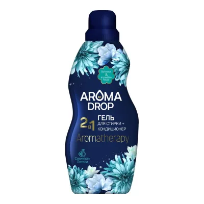 Гель для стирки 2 в 1 AROMA DROP Aromatherapy (Жасмин и Ветивер), 1000 г (ВЕРСИЯ 2023) + Гель для стирки 2 в 1 Aromatherapy Свежесть лотоса, 1000 г (ВЕРСИЯ 2023) 30310