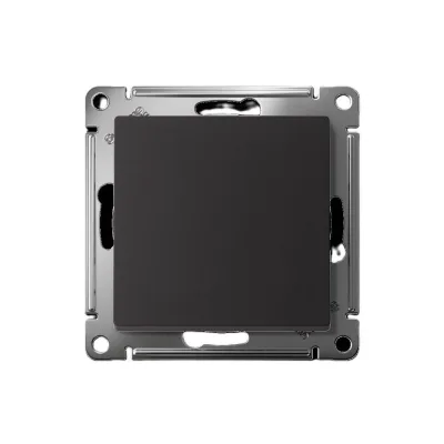Выключатель Systeme Electric AtlasDesign одноклавишный встраиваемый карбон (ATN001011S)