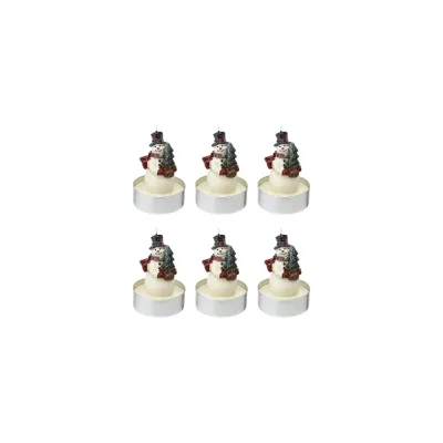 Набор декоративных свечей Tkano Festive snowman из коллекции New Year Essential, 6 шт. TK24-NY_CND0010