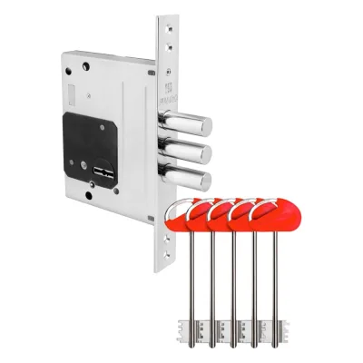 Замок врезной сувальдный Fuaro MDV25/S-60.00.3R16 5key (5 ключей) 36313