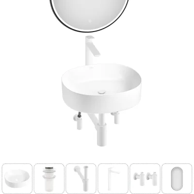 Набор Wellsee 6 в 1 Belle Spa 2.0 накладная раковина 45x42 см 20218422R