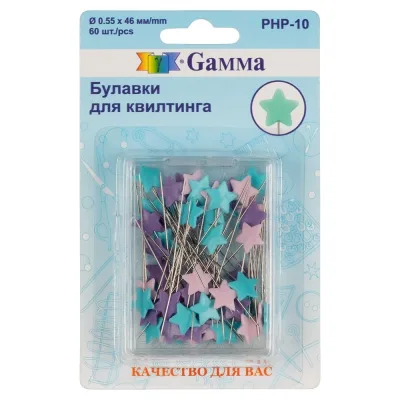 Булавки для квилтинга Gamma сталь 60 шт, 46 мм PHP-10 641254