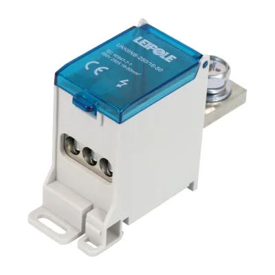 Распределительный блок (коробка) Leipole 250А, 690В, на DIN-рейку UKK6NB-250/16-50/3x16 5012.099