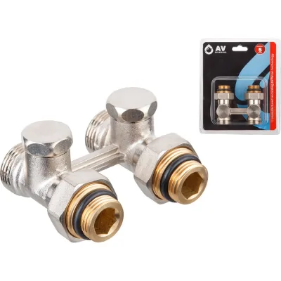 Клапан прямой вентильный AV Engineering 3/4" нар, для радиатора (мультифлекс) AVE289004