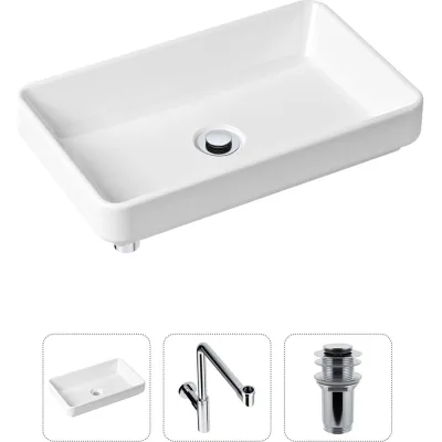 Накладная раковина для ванной Lavinia Boho Bathroom Sink Slim в комплекте 3 в 1 21520153