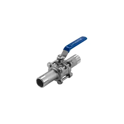 Кран шаровый приварной трехсоставной NEWKEY нержавеющий (3PC), AISI316 DN25 (1"), (CF8M), PN64 NK-BE25/6