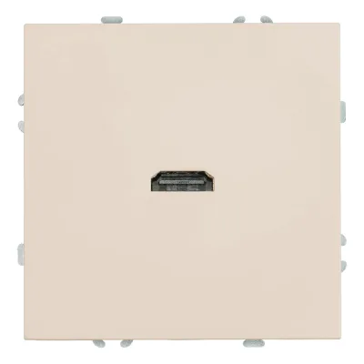 Розетка STEKKER HDMI 2.0 Type A, механизм, серия Эмили, RST00-5118-08, кашемир, soft touch 50169