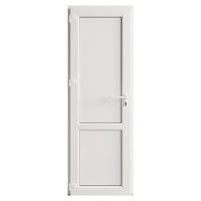 Металлопластиковая дверь VEKA 2050х700 мм алюминиевый порог белая левая глухая