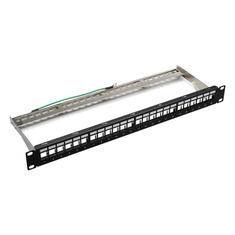 Модульная патч-панель SUPRLAN для Keystone Jack 19, под 24 модуля, FTP, 1U 10-0422