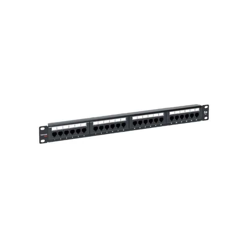 Патч-панель EKF TERACOM PRO 19'' Cat.5E 1U неэкранированная UTP 24 порта RJ-45 Dual IDC TRP-PPNL-5EUTP-1U24