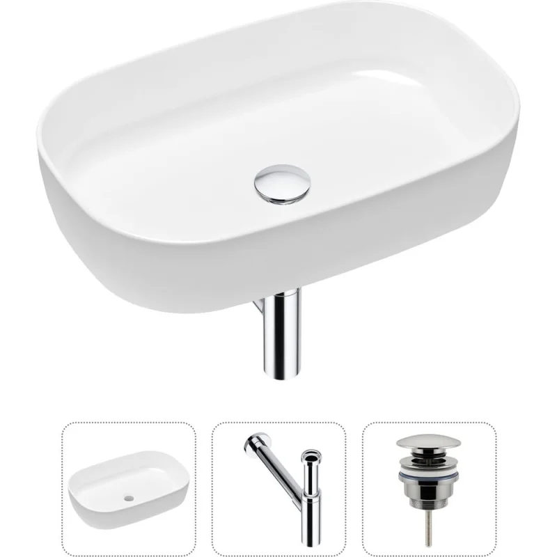 Накладная раковина для ванной Lavinia Boho Bathroom Sink Slim в комплекте 3 в 1 21520090
