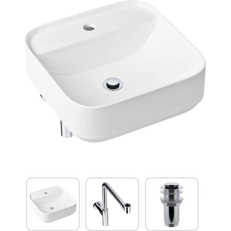 Накладная раковина для ванной Lavinia Boho Bathroom Sink Slim в комплекте 3 в 1 21520315